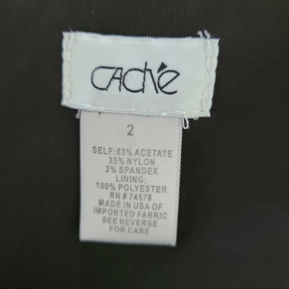 VTG Cache Leopard Animal Print Women Dress SZ 2 Silky Ruched Body Con Evening - Picture 4 of 9